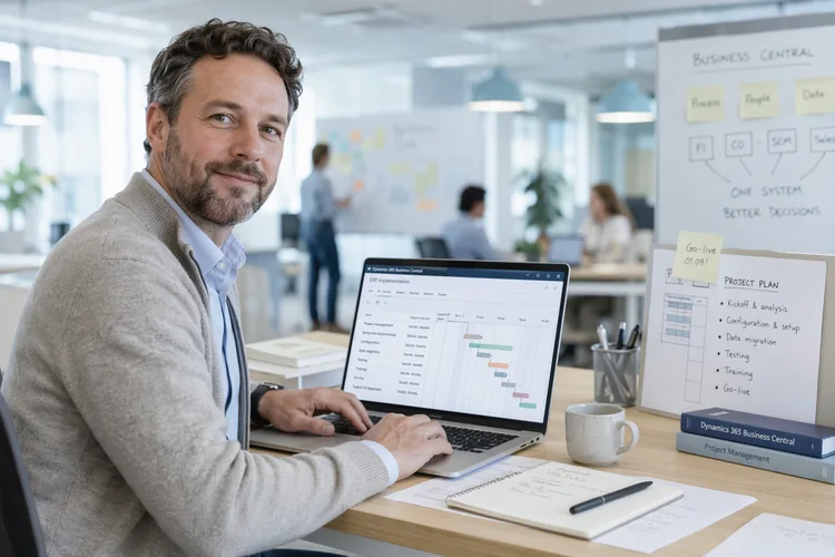 Dynamics 365 BC projektleder arbejder med projektledelse
